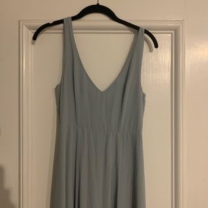 Jenn Maxi Dress ~ Steel Blue Chiffon -Extra Small